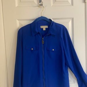 Michael Kors zipper top! Like New! Blue size large